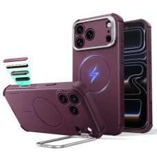 iPhone 17 Pro Max / 18 Pro Max tmavobordové ESR Cyber Tough puzdro so stojanom a MagSafe