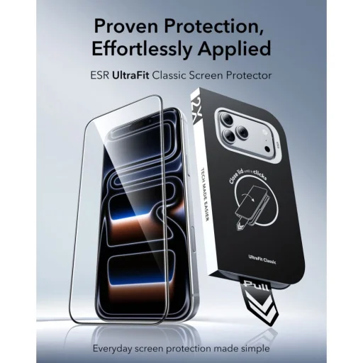 Apple iPhone 17 Pro Max / 18 Pro Max čierne ESR UltraFit Classic tvrdené ochranné sklo, 2 ks - 2
