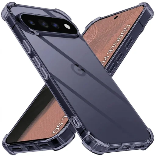 Google Pixel 11 dymovo čierny Techsuit nárazuodolný priehľadný silikónový obal - 1