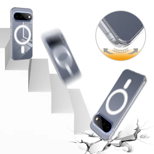Priehľadné puzdro Techsuit MagSafe Pro pre Google Pixel 11 Pro - 6