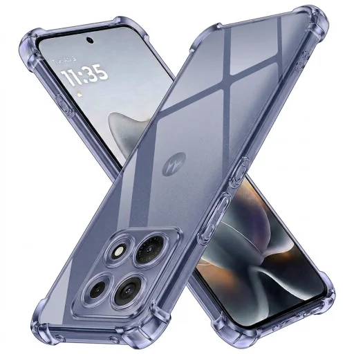 Motorola Edge 70 Max dymovo čierny Techsuit nárazuvzdorný priehľadný silikónový obal - 1