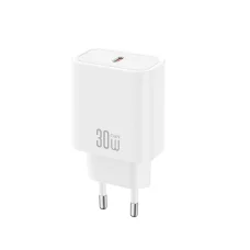 XO CE41 30W USB-C PD sieťová nabíjačka biela