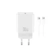 Sieťová nabíjačka XO CE41 PD 30W 1x USB-C biela + kábel USB-C - USB-C thumbnail
