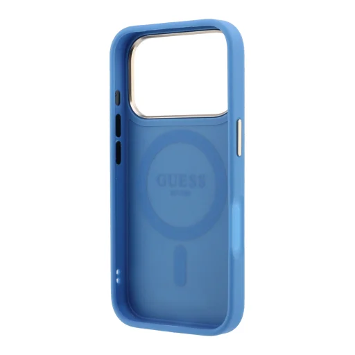 Modré puzdro Guess PU 4G s prstencovým stojanom a MagSafe pre iPhone 18 Pro - 6