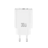 XO CE42 33 W sieťová nabíjačka s konektorom USB-C PD a USB, biela thumbnail