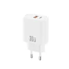 XO CE42 33 W sieťová nabíjačka s konektorom USB-C PD a USB, biela thumbnail