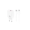 XO sieťová nabíjačka CE42 PD 30W 1x USB-C 1x USB biela + kábel USB-C - USB-C thumbnail