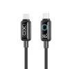 XO NB-Q312A PD USB-C – USB-C kábel 1 m 240 W čierny s LED thumbnail