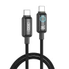 XO NB-Q312A PD USB-C – USB-C kábel 1 m 240 W čierny s LED thumbnail