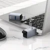 Hoco HB54 3 v 1 USB-A adaptér, sivý thumbnail