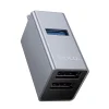 Hoco HB54A 3 v 1 USB-C adaptér, sivý thumbnail