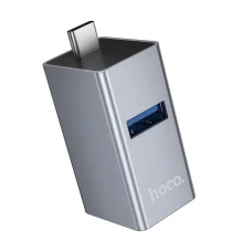 Hoco HB54A 3 v 1 USB-C adaptér, sivý