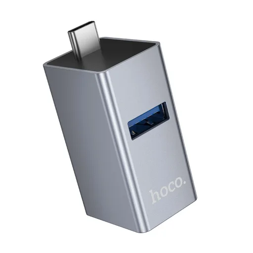 Hoco HB54A 3 v 1 USB-C adaptér, sivý - 1