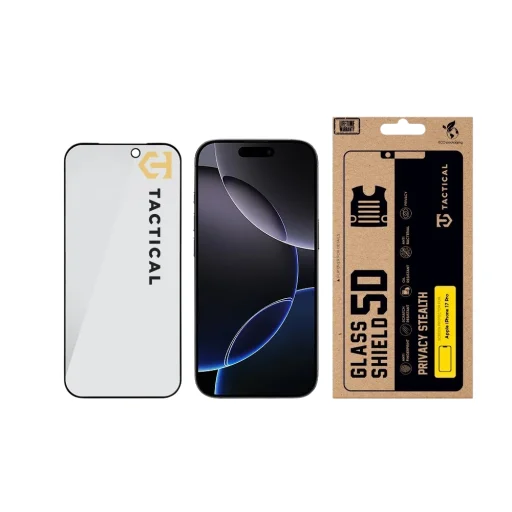  Apple iPhone 18 Pro fekete Tactical Glass Shield Privacy Stealth 5D kijelzővédő üveg - 3