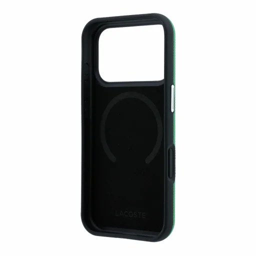 iPhone 18 Pro Max estragónovo zelený Lacoste Petit Pique embosovaný MagSafe kryt - 6