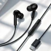 Blavec BHS-01 USB-C DAC káblové slúchadlá s mikrofónom, čierne thumbnail