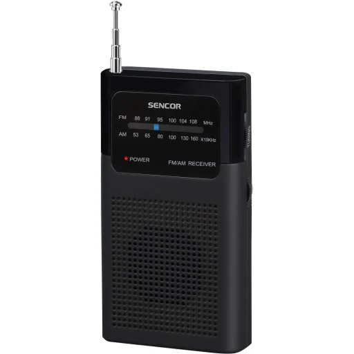 SENCOR SRD 1100 B hordozható AM/FM zsebrádió fekete - 1
