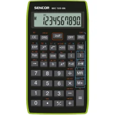 SENCOR SEC 105 GN tudományos számológép, 10 számjegyes LCD kijelzővel, zöld fedlappal