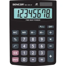 SENCOR SEC 320/8 DUAL asztali számológép 8 számjegyes, napelemes és elemes