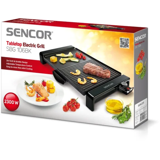 Sencor SBG 106BK asztali elektromos grill 2300 W, 47 x 31 cm, fekete - 11