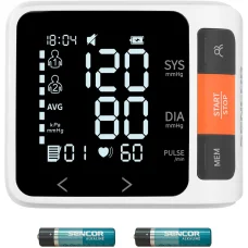 SENCOR SBD 0900WH csuklós vérnyomásmérő 2 felhasználós memóriával