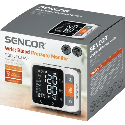 SENCOR SBD 0900WH zápästný tlakomer s pamäťou pre 2 používateľov - 4