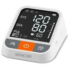 SENCOR SBP 1500WH felkaros vérnyomásmérő Bluetooth és Wi-Fi kapcsolattal, 22–42 cm mandzsettával