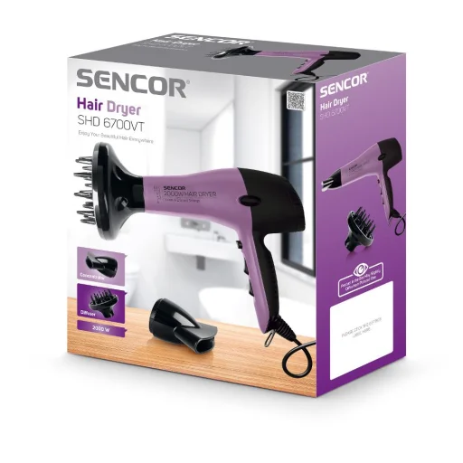 Sencor SHD 6700VT hajszárító 2000 W diffúzorral - 11