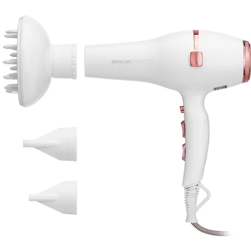 SENCOR SHD 8200GD True Ionic hajszárító 2400 W diffúzorral és szűkítő fúvókákkal - 3