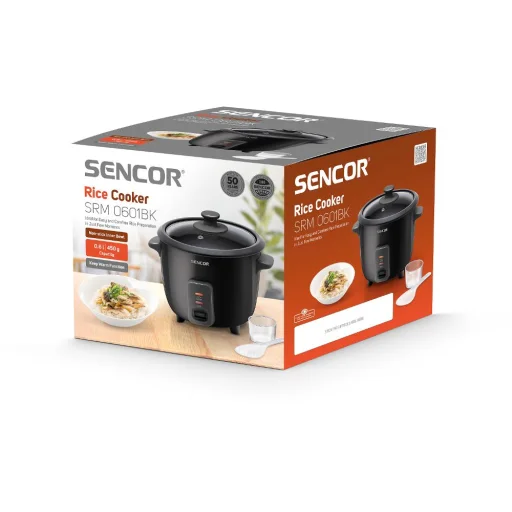 SENCOR SRM 0601BK rizsfőző 0,6 l, 300 W, fekete - 10