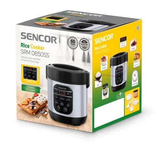 SENCOR SRM 0650SS többfunkciós rizsfőző 0,6 l, rozsdamentes acél - 23