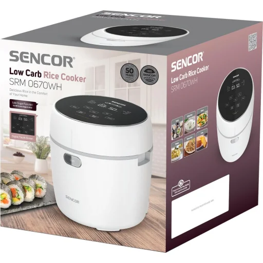 SENCOR SRM 0670WH LOW CARB rizsfőző 0,6 l, 350 W, fehér - 17