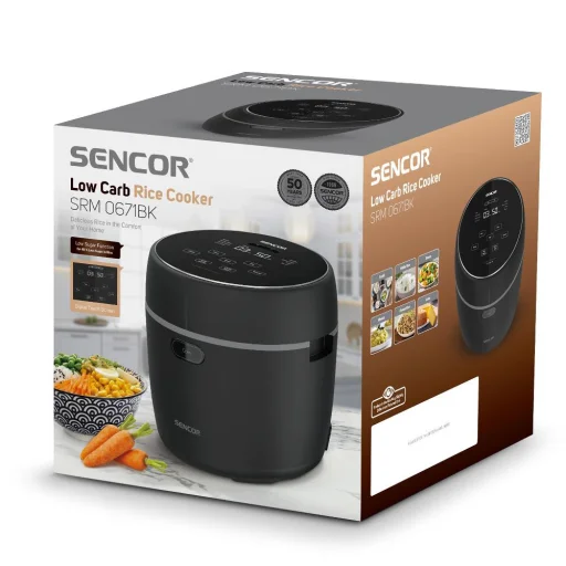 SENCOR SRM 0671BK LOW CARB rizsfőző 0,6 l, 350 W, fekete - 15