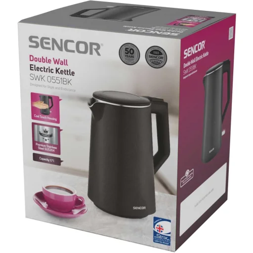 SENCOR SWK 0551BK dupla falú vízforraló 1,7 l, fekete - 15