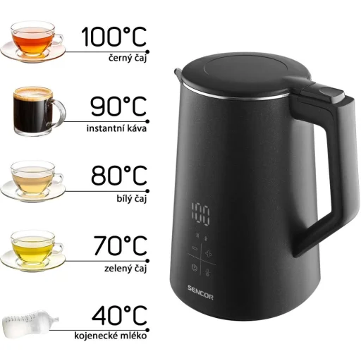 SENCOR SWK 0600BK hőfokszabályzós vízforraló 1,7 l, fekete - 7