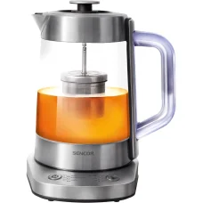 Sencor SWK 1590SS üveg vízforraló teaszitával, 1,5 l, 1500 W