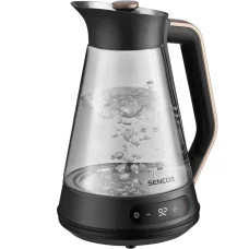 SENCOR SWK 1595BK üveg vízforraló 1,5 l, hőfokszabályzós, 2150 W