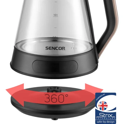 SENCOR SWK 1595BK üveg vízforraló 1,5 l, hőfokszabályzós, 2150 W - 10