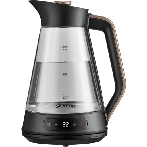 SENCOR SWK 1595BK üveg vízforraló 1,5 l, hőfokszabályzós, 2150 W - 3