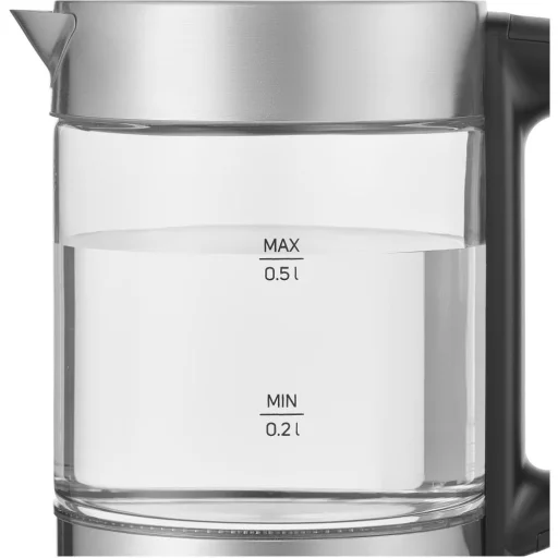 SENCOR SWK 160SS utazó vízforraló 0,5 l, 1100 W, rozsdamentes acél/üveg - 4