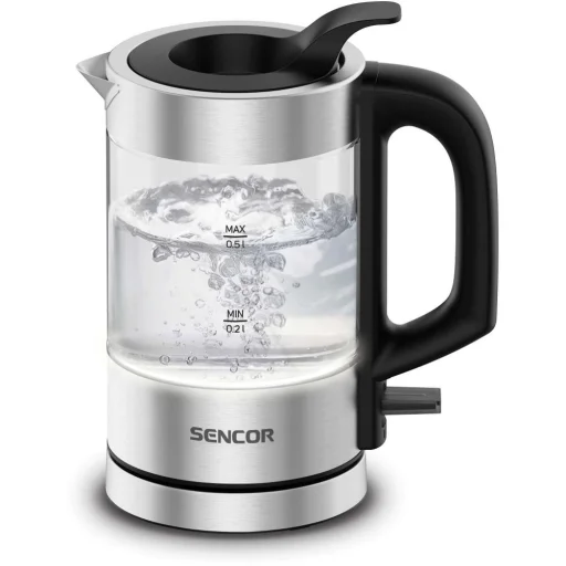 SENCOR SWK 160SS utazó vízforraló 0,5 l, 1100 W, rozsdamentes acél/üveg - 6