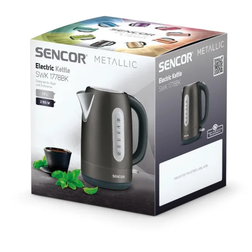 SENCOR SWK 1778BK rozsdamentes acél vízforraló 1,7 l, fekete - 8