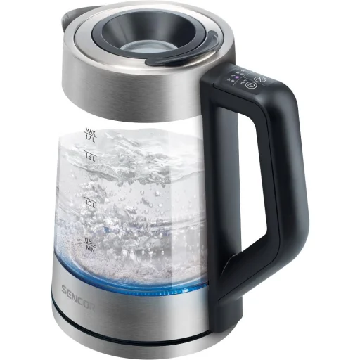 SENCOR SWK 1795SS üveg vízforraló 1,7 l, hőfokszabályzóval, 2200 W - 2