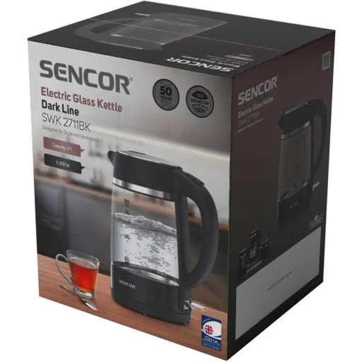 SENCOR SWK 2711BK üveg vízforraló 1,7 l, fekete - 15