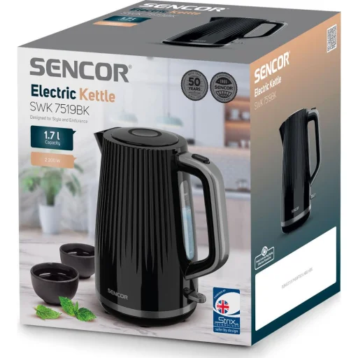 SENCOR SWK 7519BK elektromos vízforraló 1,7 l, 2200 W, fekete - 12