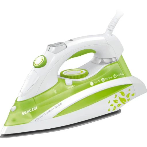 Sencor SSI 8440GR kerámia talpas gőzölős vasaló, 2200 W, zöld-szürke - 2