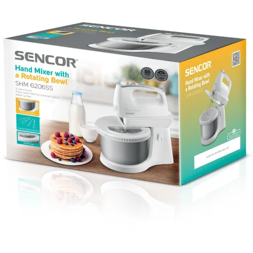SENCOR SHM 6206SS tálas kézi mixer 2,5 l rozsdamentes acél tállal, 500 W - 16