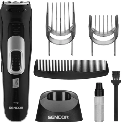 Sencor SHP 4501BK bezdrôtový zastrihávač vlasov s 2 hrebeňovými nástavcami - 4