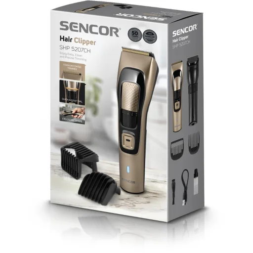 SENCOR SHP 5207CH vezeték nélküli hajnyíró titán bevonatú késekkel - 13