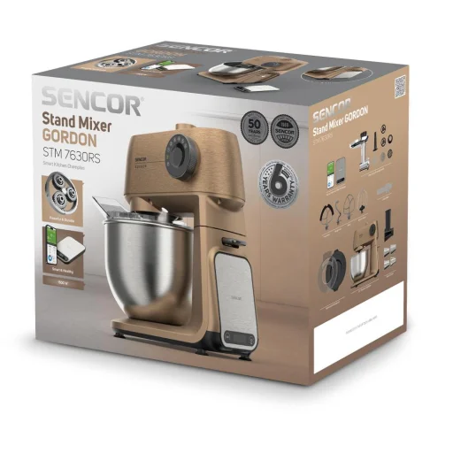 Sencor STM 7630RS Gordon konyhai robotgép 1500 W, 5,5 l, rozsdamentes acél edénnyel és húsdarálóval - 15